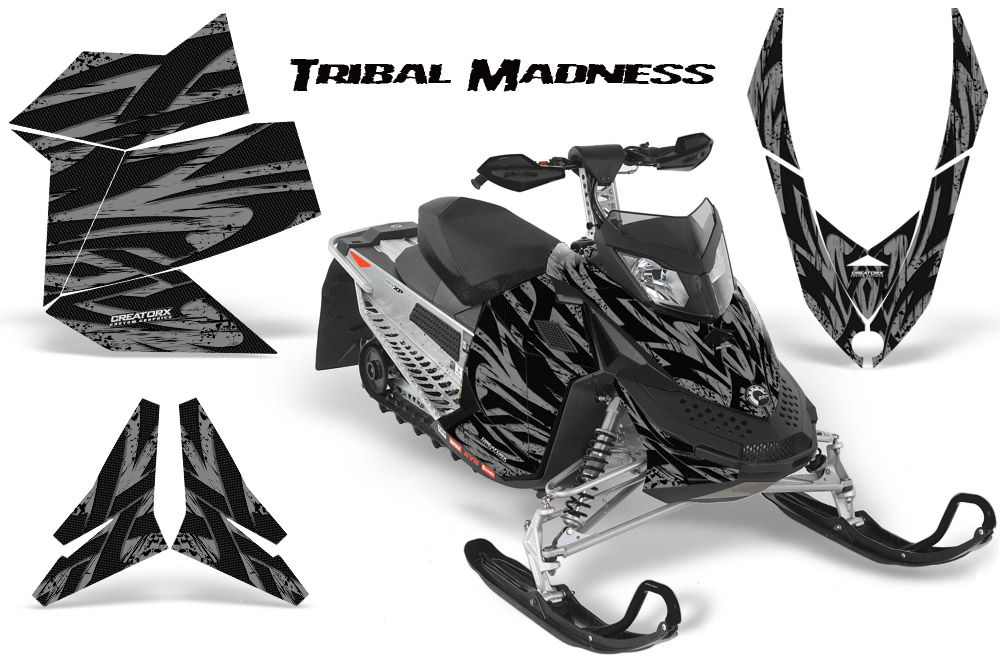 Skidoo REV XP Graphics Kit Tribal Madness Silver